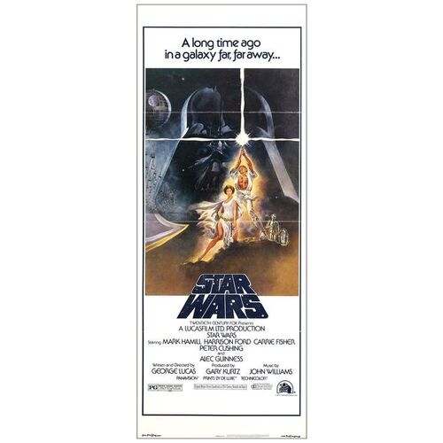 Lot # 125: STAR WARS: EPISODE IV - A NEW HOPE - Insert (14" x 36"); Style A; Very Fine Folded