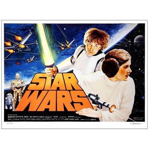 Lot # 127: STAR WARS: EPISODE IV - A NEW HOPE - Signed Giclee Print (40" x 30"); Mint Rolled