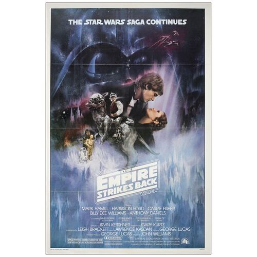 Lot # 139: STAR WARS: EPISODE V - THE EMPIRE STRIKES BACK - One-Sheet (27" x 41"); Style A, Studio Style; Mint Folded