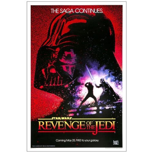 Lot # 141: STAR WARS: EPISODE VI - RETURN OF THE JEDI - One-Sheet (27" x 41"); Advance Dated Style; Mint Rolled
