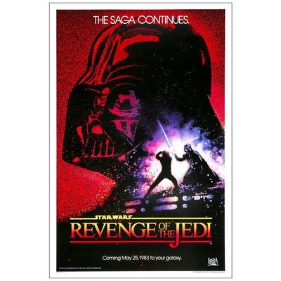 Lot # 141: STAR WARS: EPISODE VI - RETURN OF THE JEDI - One-Sheet (27" x 41"); Advance Dated Style; Mint Rolled