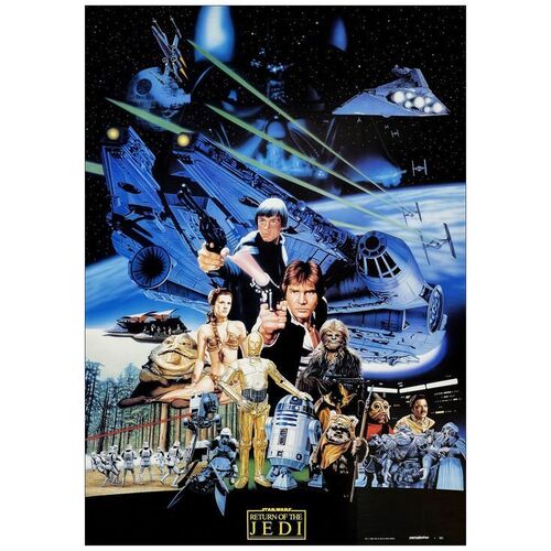 Lot # 147: STAR WARS: EPISODE VI - RETURN OF THE JEDI - Theatrical Sale Japanese B2 (20.5" x 28.75"); Style A; Mint Rolled