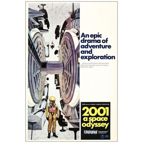 Lot # 155: 2001: A SPACE ODYSSEY - One-Sheet (27" x 41"); Style C, Cinerama; Near Mint Rolled