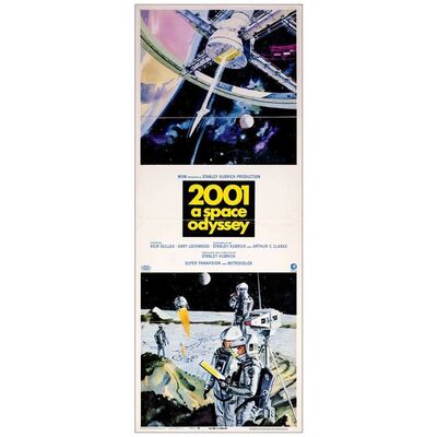Lot # 164: 2001: A SPACE ODYSSEY - Insert (14" x 36"); Very Fine- Folded