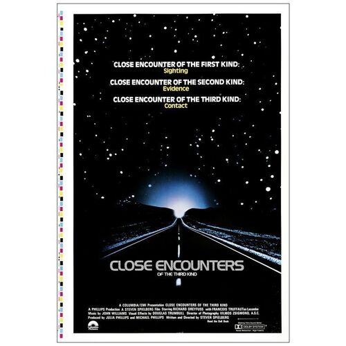 Lot # 176: CLOSE ENCOUNTERS OF THE THIRD KIND - One-Sheet (27" x 42"); Printer's Proof; Near Mint Rolled