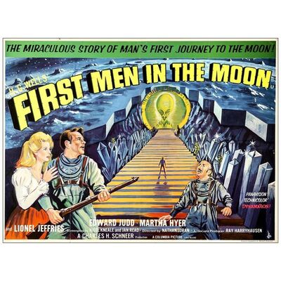 Lot # 186: FIRST MEN IN THE MOON - British Quad (30" x 40"); Fine+ Folded