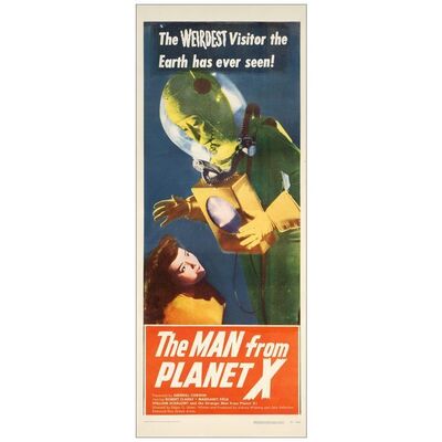 Lot # 195: THE MAN FROM PLANET X - Insert (14" x 36"); Very Fine on Paper