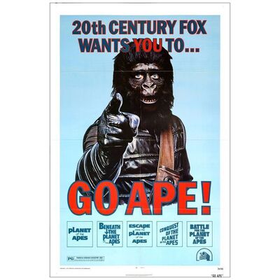 Lot # 204: GO APE! - Planet Of The Apes Film Festival One-Sheet (27" x 41"); Near Mint Folded