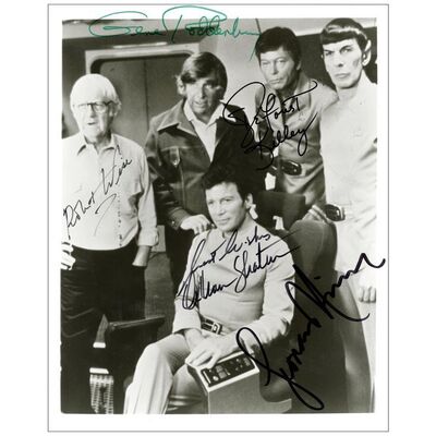 Lot # 210: STAR TREK: THE MOTION PICTURE - Vintage Silver Gelatin Signed Photo (8" x 10") Autographed by Cast and Crew; Near Mint