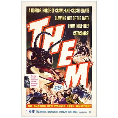 Lot # 212: THEM - One-Sheet (27" x 41"); Very Fine- on Linen