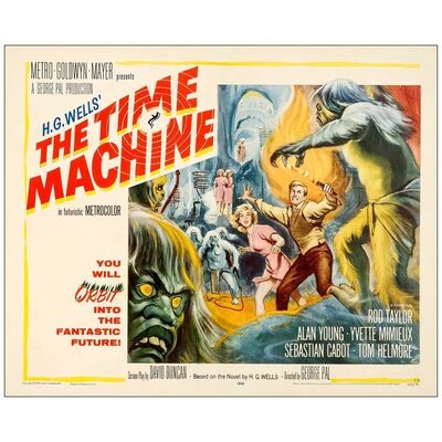 Lot # 215: THE TIME MACHINE - Half Sheet (22" x 28"); Style A; Very Fine- on Paper