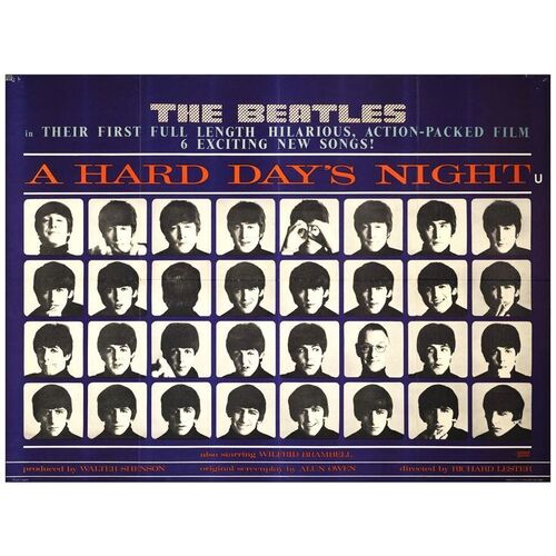 Lot # 223: A HARD DAY'S NIGHT - British Quad (30" x 40"); Fine+ Folded