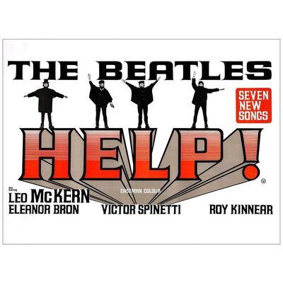 Lot # 224: HELP! - British Quad (30" x 40"); Style B, Teaser; Very Fine on Linen