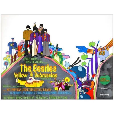 Lot # 225: YELLOW SUBMARINE - British Quad (30" x 40"); Very Fine on Linen, Full-Bleed