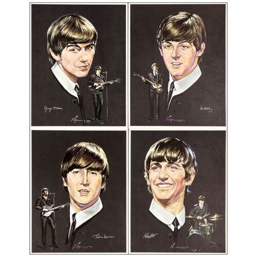 Lot # 228: BEATLES, THE - Promo Personality Poster Set (4) (14.25" x 18.25"); Very Fine+ Rolled