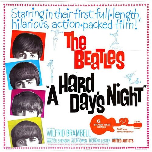 Lot # 229: A HARD DAY'S NIGHT - Six Sheet (80" x 79"); Near Mint Folded