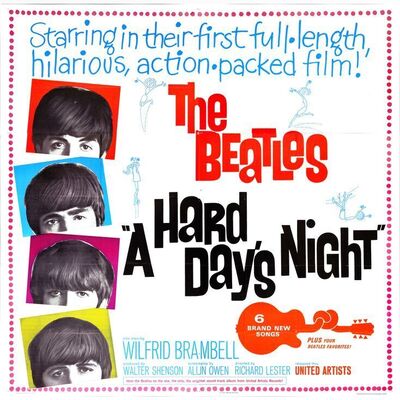 Lot # 229: A HARD DAY'S NIGHT - Six Sheet (80" x 79"); Near Mint Folded