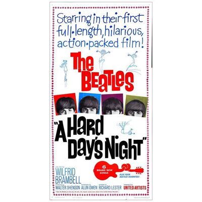 Lot # 230: A HARD DAY'S NIGHT - Three Sheet (41" x 79"); Near Mint Folded