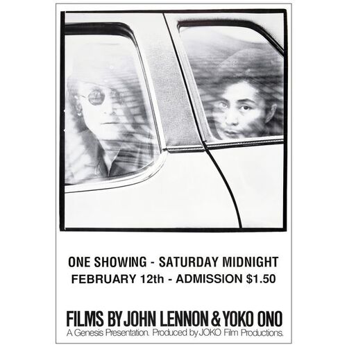 Lot # 232: FILMS BY JOHN LENNON AND YOKO ONO - One-Sheet (27" x 39"); Iain MacMillan Photo Style; Very Fine+ Rolled