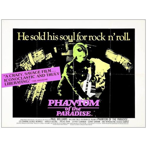 Lot # 235: PHANTOM OF THE PARADISE - British Quad (30" x 40"); Very Fine- Folded