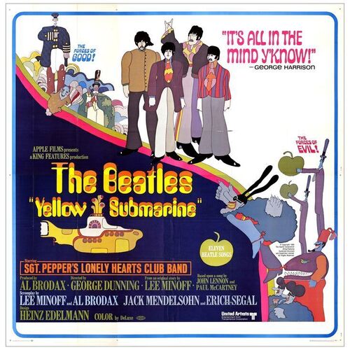 Lot # 238: YELLOW SUBMARINE - Six Sheet (79" x 80"); Very Fine Folded