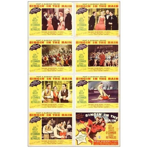 Lot # 248: SINGIN' IN THE RAIN - Lobby Card Set (8) (11" x 14"); Fine-