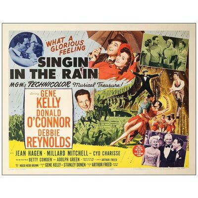 Lot # 250: SINGIN' IN THE RAIN - Half Sheet (22" x 28"); Style B; Very Fine- on Paper