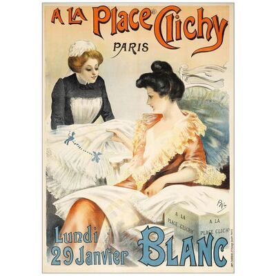 Lot # 251: A LA PLACE CLITCHY - French Poster (38.75" x 54.5"); Very Fine on Linen