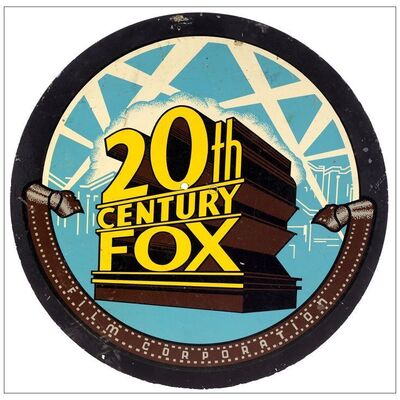 Lot # 253: TWENTIETH CENTURY FOX - Vintage Metal Sign (13" Round); Very Fine- Metal