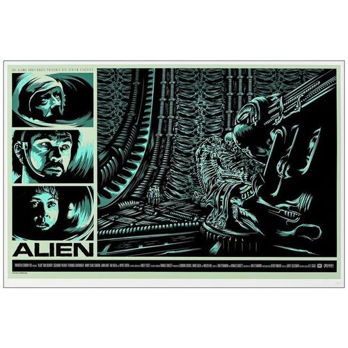 Lot # 254: ALIEN - Hand Numbered Limited Edition Screen Print (36" x 24"); Near Mint Rolled