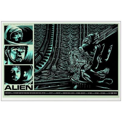 Lot # 254: ALIEN - Hand Numbered Limited Edition Screen Print (36" x 24"); Near Mint Rolled