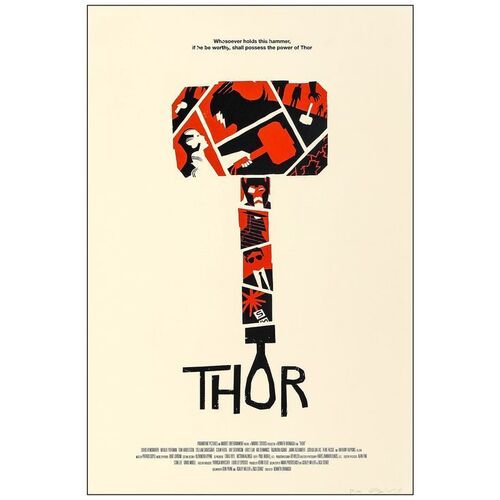 Lot # 259: THOR - Hand Signed and Numbered Limited Edition Screen Print (16" x 24"); Mint Rolled