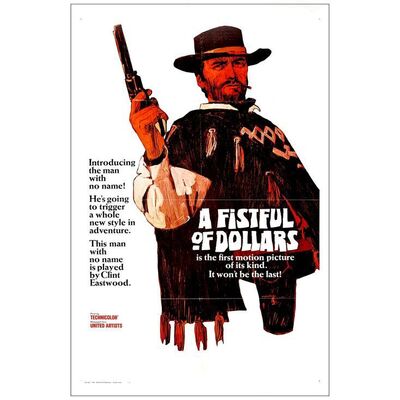 Lot # 260: FISTFUL OF DOLLARS, A - One-Sheet (27" x 41"); Style A Teaser; Near Mint Folded