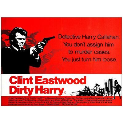 Lot # 261: DIRTY HARRY - British Quad (29.5" x 39.5"); Very Fine on Linen