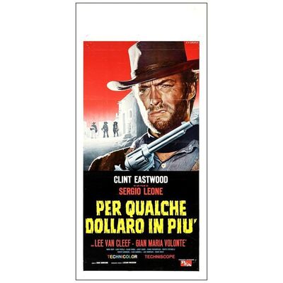 Lot # 262: FOR A FEW DOLLARS MORE - Italian Locandina (13" x 28"); Very Fine Folded