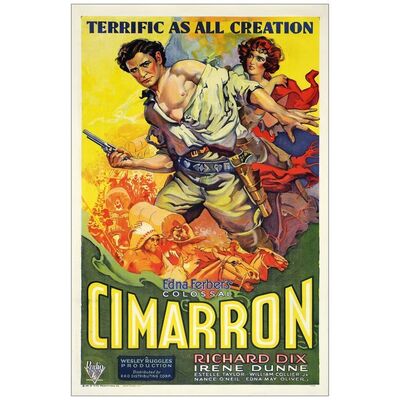 Lot # 268: CIMARRON - One-Sheet (27" x 41"); Very Good on Linen