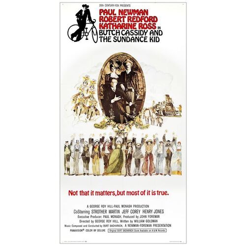 Lot # 275: BUTCH CASSIDY AND THE SUNDANCE KID - Three Sheet (40" x 77"); Near Mint Folded