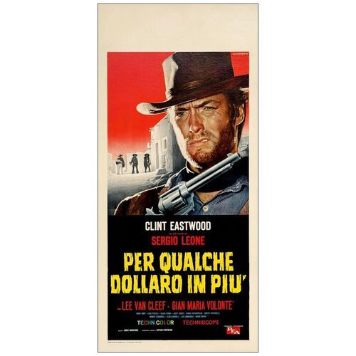 Lot # 280: FOR A FEW DOLLARS MORE - Italian Locandina (13" x 28"); Very Fine- on Linen