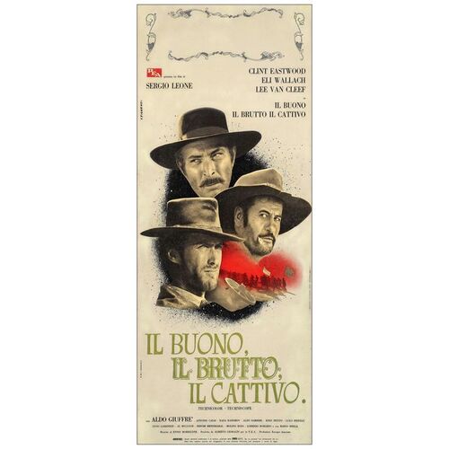 Lot # 281: THE GOOD, THE BAD AND THE UGLY - Italian Locandina; Very Fine- on Linen