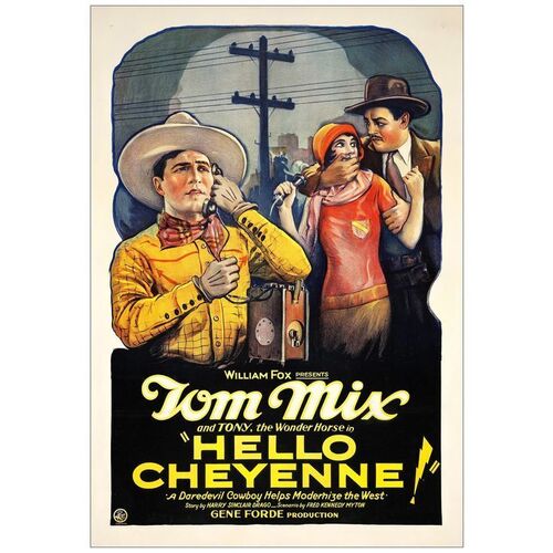 Lot # 282: HELLO CHEYENNE - One-Sheet (28" x 41"); Very Fine- on Linen