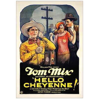 Lot # 282: HELLO CHEYENNE - One-Sheet (28" x 41"); Very Fine- on Linen