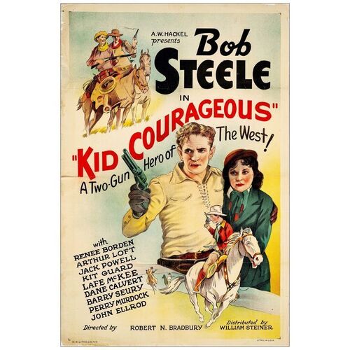 Lot # 285: KID COURAGEOUS - One-Sheet (27" x 41"); Stone Litho; Very Good on Linen