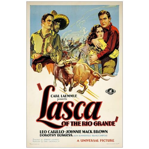 Lot # 286: LASCA OF THE RIO GRANDE - One-Sheet (27.5" x 41); Very Fine+ on Linen
