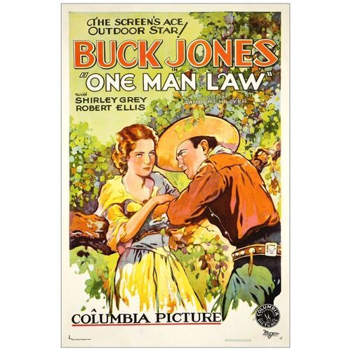 Lot # 290: ONE MAN LAW - One-Sheet (27" x 41"); Fine+ on Linen