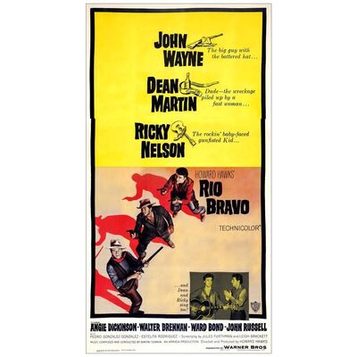 Lot # 295: RIO BRAVO - Three Sheet (41" x 79"); Very Fine- on Linen