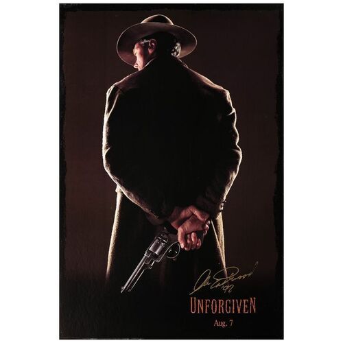 Lot # 301: UNFORGIVEN - One-Sheet (27" x 40") Autographed by Clint Eastwood; Advance; Very Fine on Cardstock