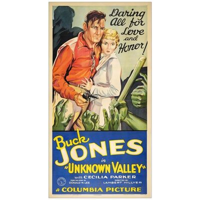 Lot # 302: UNKNOWN VALLEY - Three Sheet (41" x 80"); Very Fine- on Linen