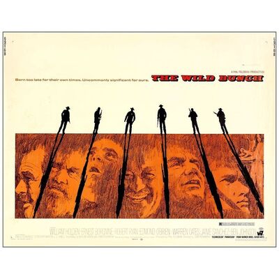 Lot # 303: THE WILD BUNCH - Half Sheet (22" x 28"); Fine- Rolled