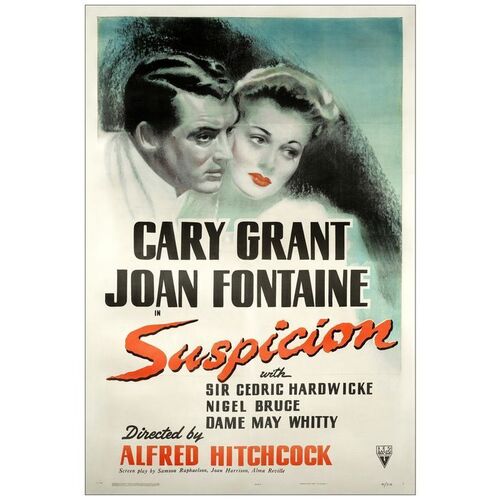 Lot # 304: SUSPICION - One-Sheet (27.5" x 41"); Very Fine on Linen