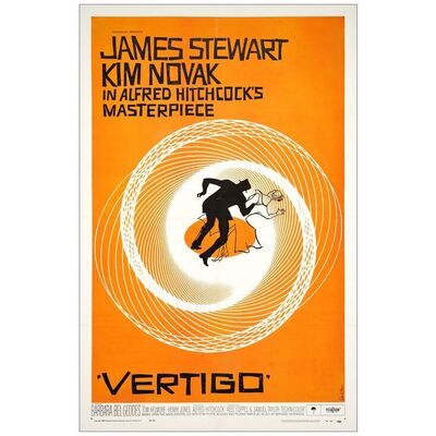Lot # 306: VERTIGO - One-Sheet (27" x 41"); Fine+ on Linen